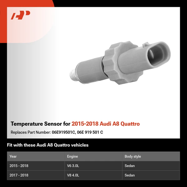Temperature Sensor for 2015-2018 Audi A8 Quattro