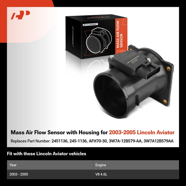Mass Air Flow Sensor with Housing  for 2003-2005 Lincoln Aviator