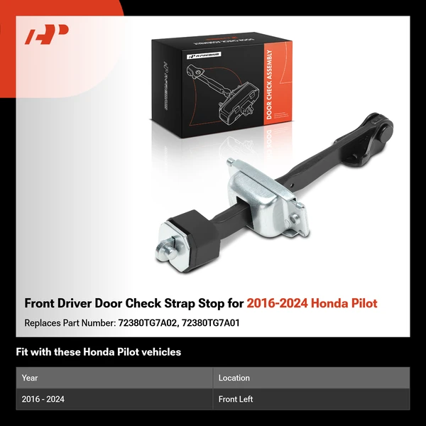 Front Driver Door Check Strap Stop for 2016-2024 Honda Pilot