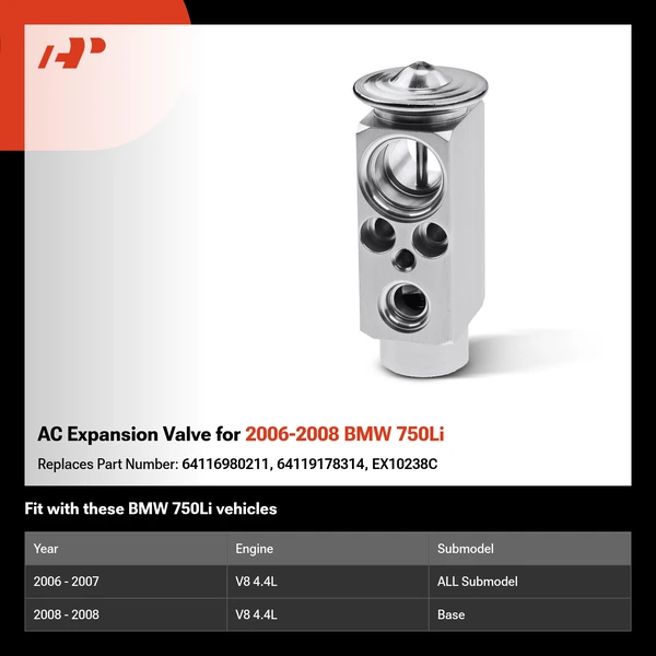 AC Expansion Valve for 2006-2008 BMW 750Li