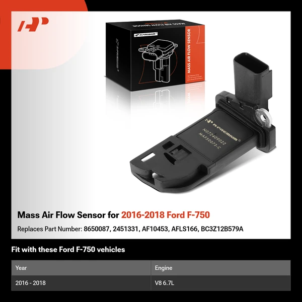 Mass Air Flow Sensor for 2016-2018 Ford F-750