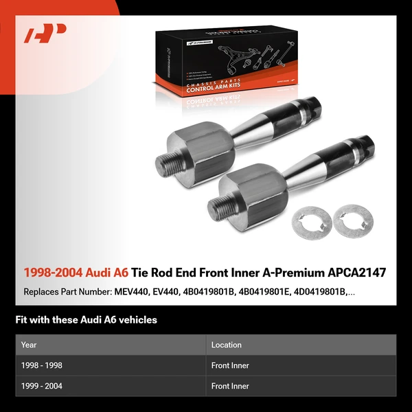 1998-2004 Audi A6 Tie Rod End Front Inner A-Premium APCA2147
