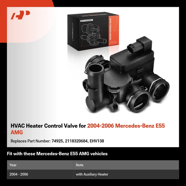 HVAC Heater Control Valve for 2004-2006 Mercedes-Benz E55 AMG