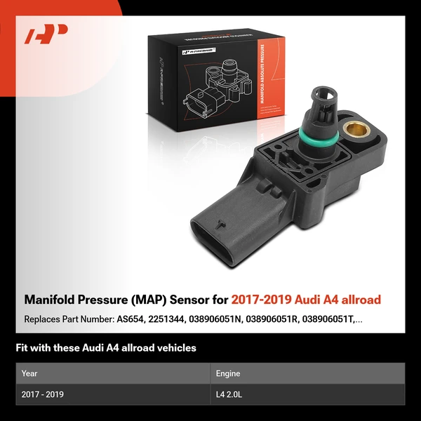 Manifold Pressure (MAP) Sensor for 2017-2019 Audi A4 allroad