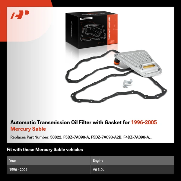 Automatic Transmission Oil Filter with Gasket for 1996-2005 Mercury Sable