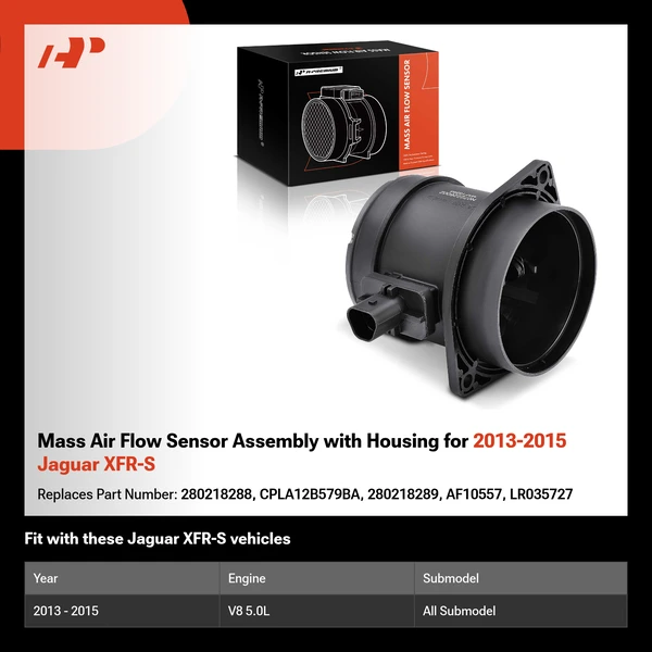 Mass Air Flow Sensor Assembly with Housing for 2013-2015 Jaguar XFR-S