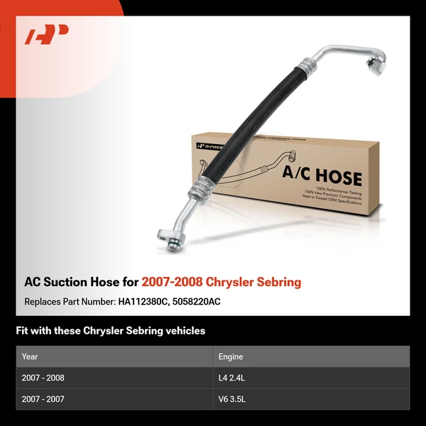 AC Suction Hose for 2007-2008 Chrysler Sebring