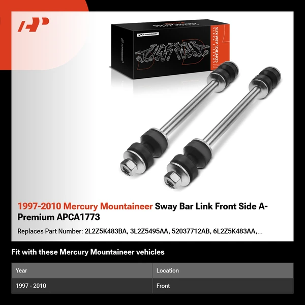 1997-2010 Mercury Mountaineer Sway Bar Link Front Side A-Premium APCA1773