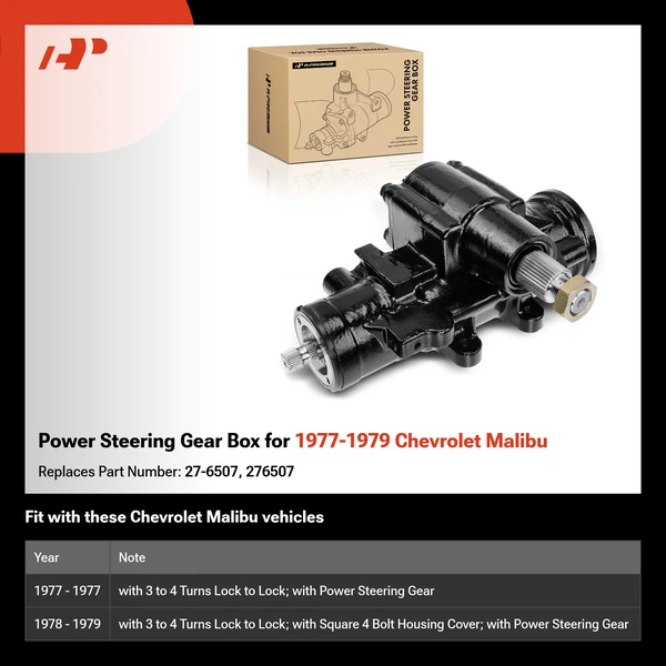 Power Steering Gear Box for 1977-1979 Chevrolet Malibu