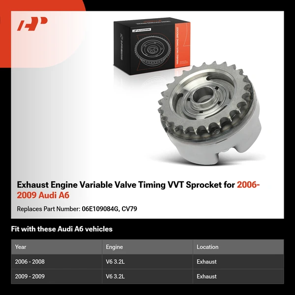 Exhaust Engine Variable Valve Timing VVT Sprocket for 2006-2009 Audi A6
