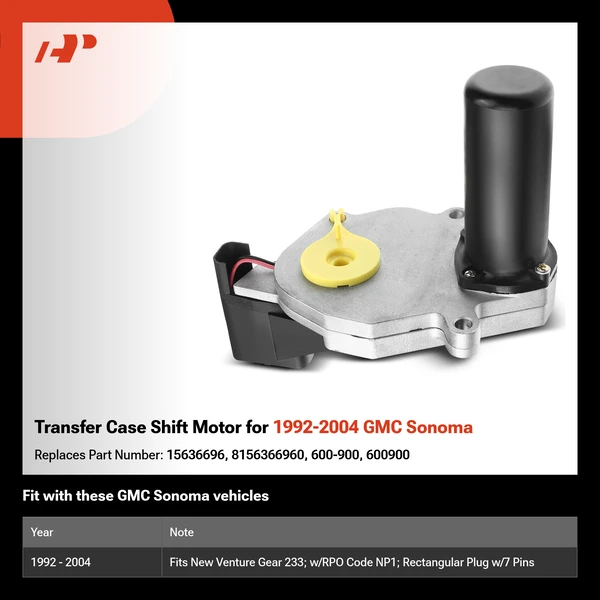 Transfer Case Shift Motor for 1992-2004 GMC Sonoma