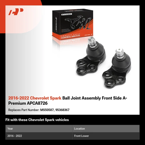 2016-2022 Chevrolet Spark Ball Joint Assembly Front Side A-Premium APCA8726