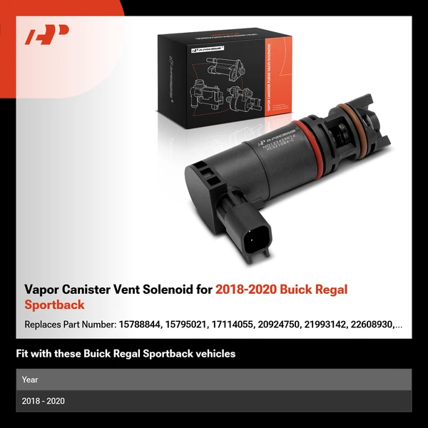 Vapor Canister Vent Solenoid for 2018-2020 Buick Regal Sportback