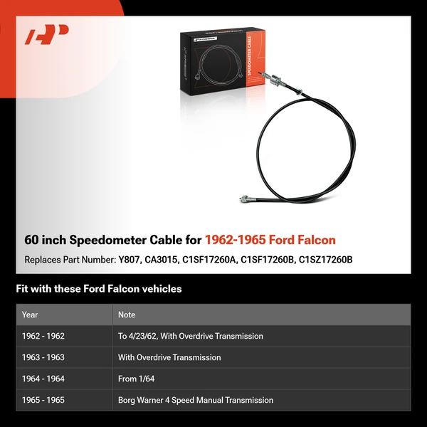 60 inch Speedometer Cable for 1962-1965 Ford Falcon