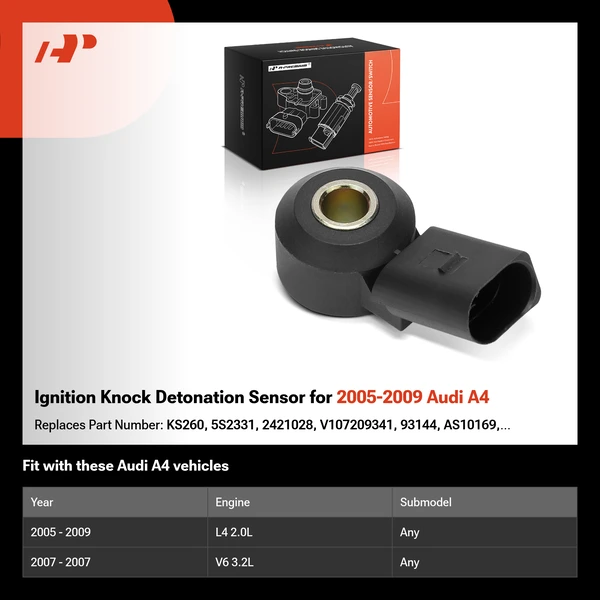Ignition Knock Detonation Sensor for 2005-2009 Audi A4
