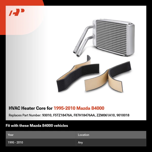 HVAC Heater Core for 1995-2010 Mazda B4000