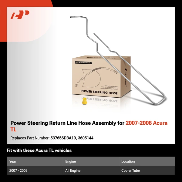 Power Steering Return Line Hose Assembly for 2007-2008 Acura TL