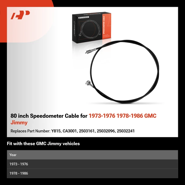 80 inch Speedometer Cable for 1973-1976 1978-1986 GMC Jimmy