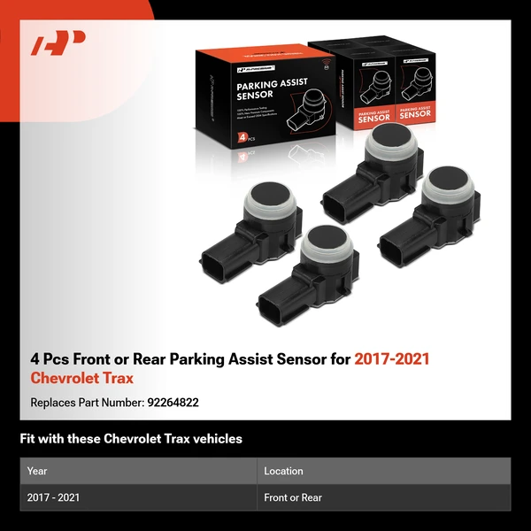 4 Pcs Front or Rear Parking Assist Sensor for 2017-2021 Chevrolet Trax