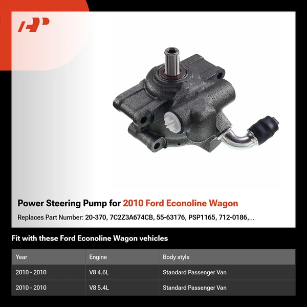 Power Steering Pump for 2010 Ford Econoline Wagon