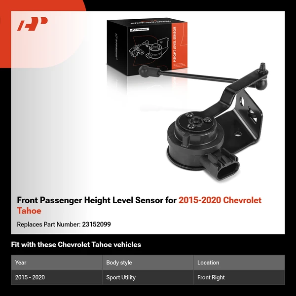 Front Passenger Height Level Sensor for 2015-2020 Chevrolet Tahoe
