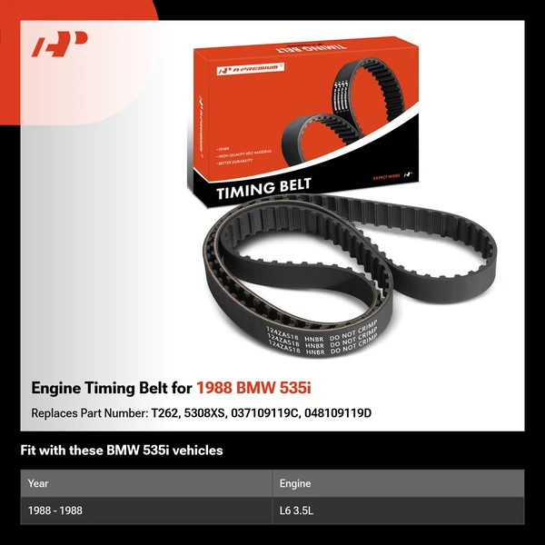Engine Timing Belt for 1988 BMW 535i