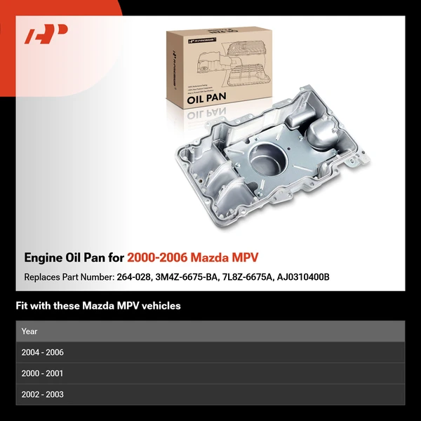Engine Oil Pan for 2000-2006 Mazda MPV