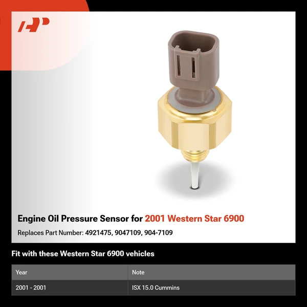 Engine Oil Pressure Sensor for 2001 Western Star 6900