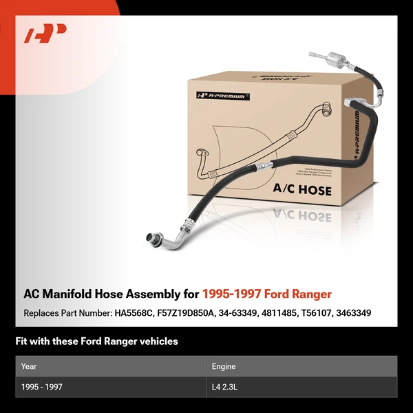 AC Manifold Hose Assembly for 1995-1997 Ford Ranger