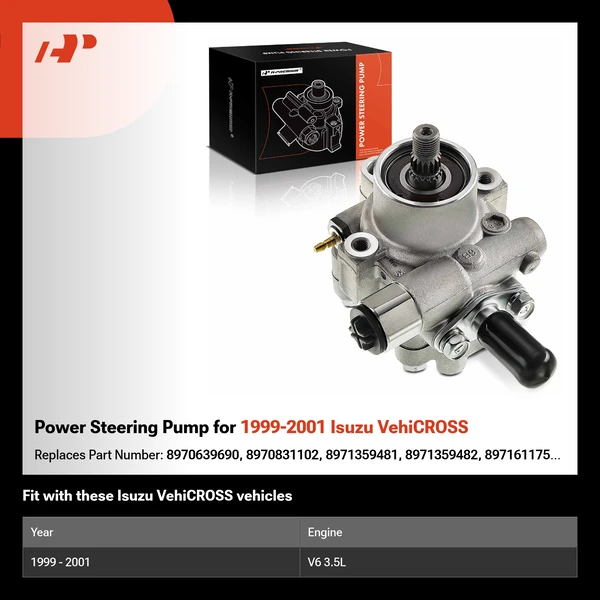 Power Steering Pump for 1999-2001 Isuzu VehiCROSS