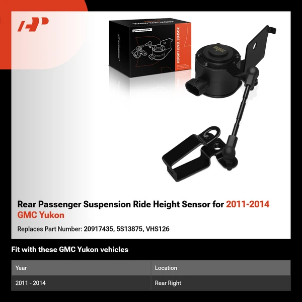 Rear Passenger Suspension Ride Height Sensor for 2011-2014 GMC Yukon