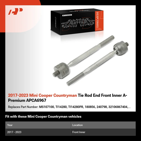 2017-2023 Mini Cooper Countryman Tie Rod End Front Inner A-Premium APCA6967