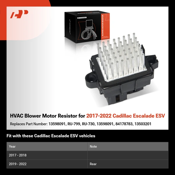 HVAC Blower Motor Resistor for 2017-2022 Cadillac Escalade ESV