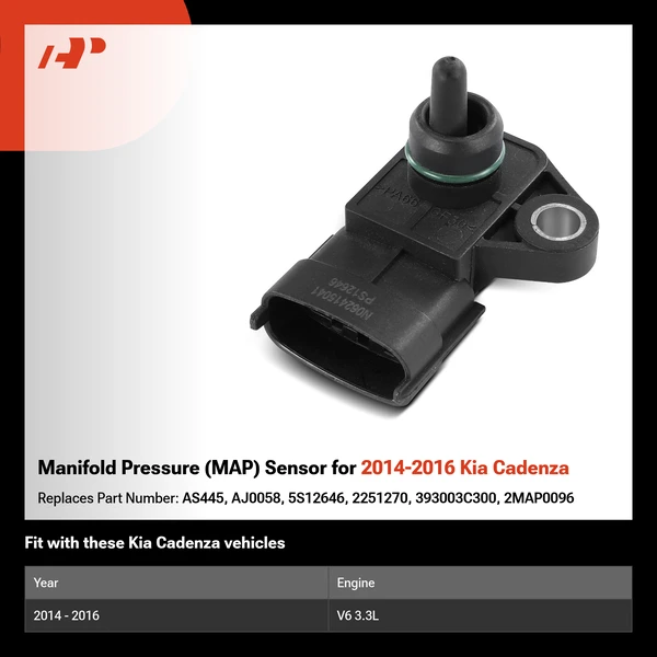 Manifold Pressure (MAP) Sensor for 2014-2016 Kia Cadenza