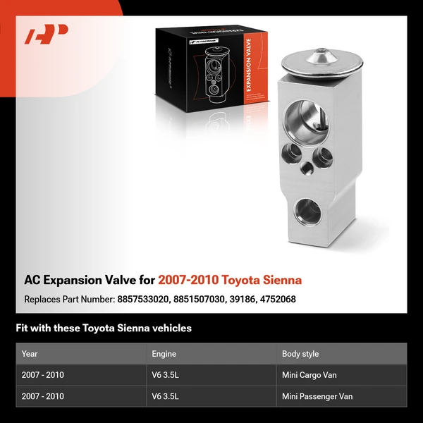 AC Expansion Valve for 2007-2010 Toyota Sienna
