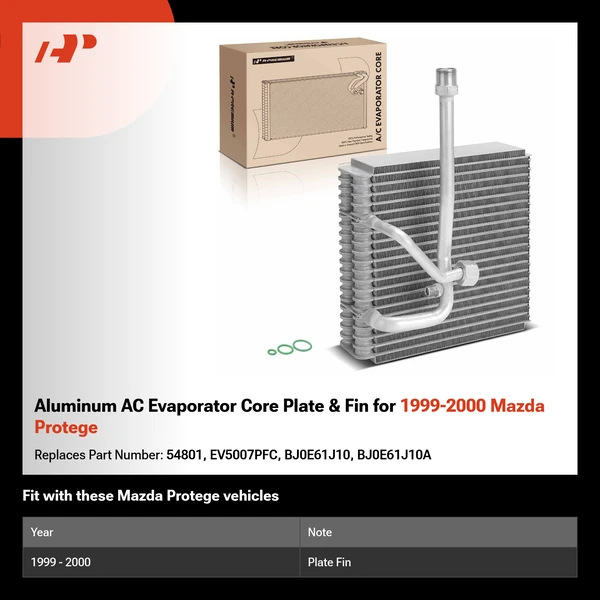 Aluminum AC Evaporator Core Plate & Fin for 1999-2000 Mazda Protege