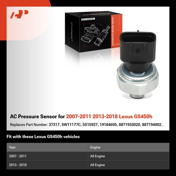 AC Pressure Sensor for 2007-2011 2013-2018 Lexus GS450h