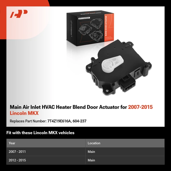 Main Air Inlet HVAC Heater Blend Door Actuator for 2007-2015 Lincoln MKX