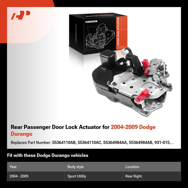 Rear Passenger Door Lock Actuator for 2004-2009 Dodge Durango