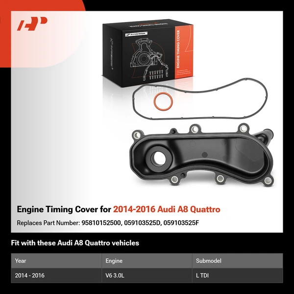 Engine Timing Cover for 2014-2016 Audi A8 Quattro