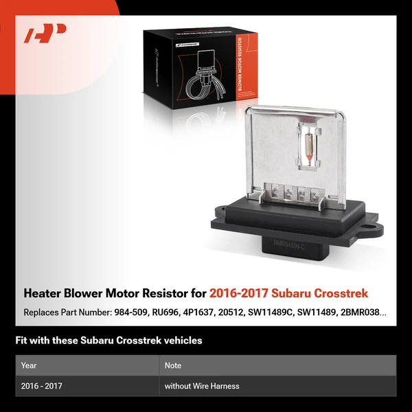 Heater Blower Motor Resistor for 2016-2017 Subaru Crosstrek