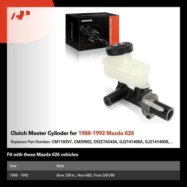 Clutch Master Cylinder for 1988-1992 Mazda 626