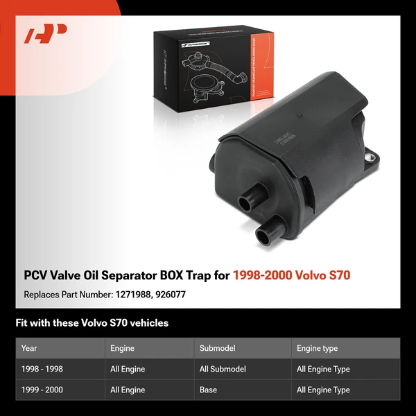 PCV Valve Oil Separator BOX Trap for 1998-2000 Volvo S70