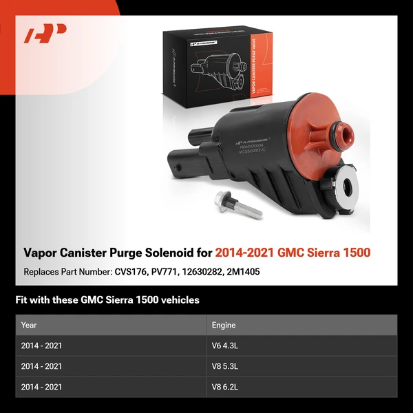 Vapor Canister Purge Solenoid for 2014-2021 GMC Sierra 1500
