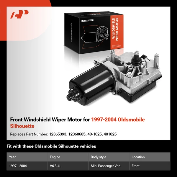 Front Windshield Wiper Motor for 1997-2004 Oldsmobile Silhouette