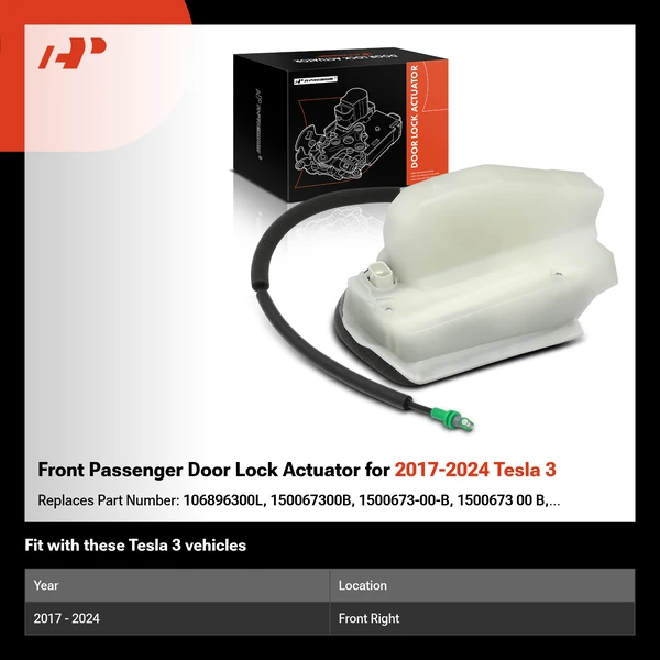 Front Passenger Door Lock Actuator for 2017-2024 Tesla 3