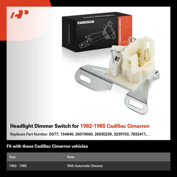 Headlight Dimmer Switch for 1982-1985 Cadillac Cimarron