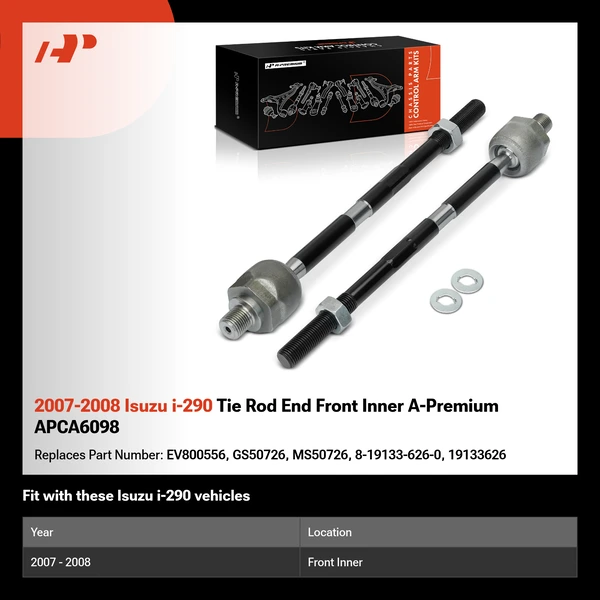 2007-2008 Isuzu i-290 Tie Rod End Front Inner A-Premium APCA6098