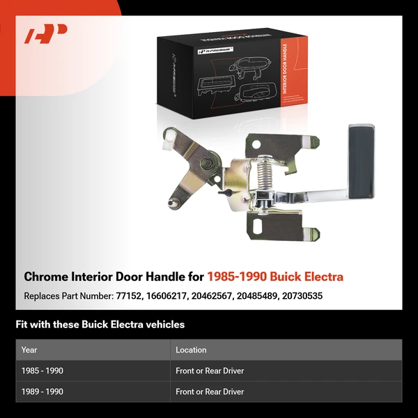 Chrome Interior Door Handle for 1985-1990 Buick Electra