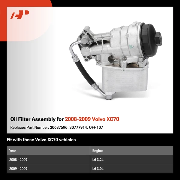 Oil Filter Assembly for 2008-2009 Volvo XC70